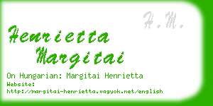 henrietta margitai business card